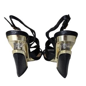 Ninety Union Vienna Black Sandal Heels 9